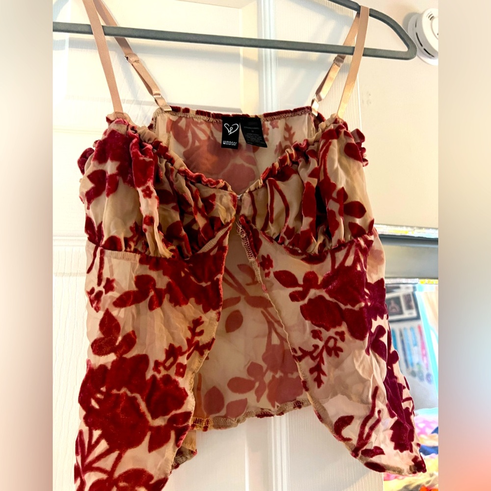 Open front blouse